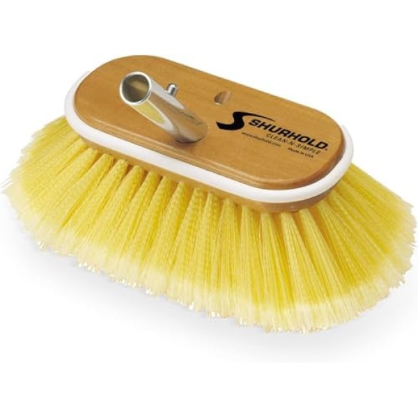 Shurhold Classic 6" Soft Bristle Boat Deck Brush, Safe for Use on Gelcoat