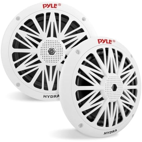 Pyle 6.5 Inch Dual Marine Speakers - 2 Way Waterproof and Weather Resistant